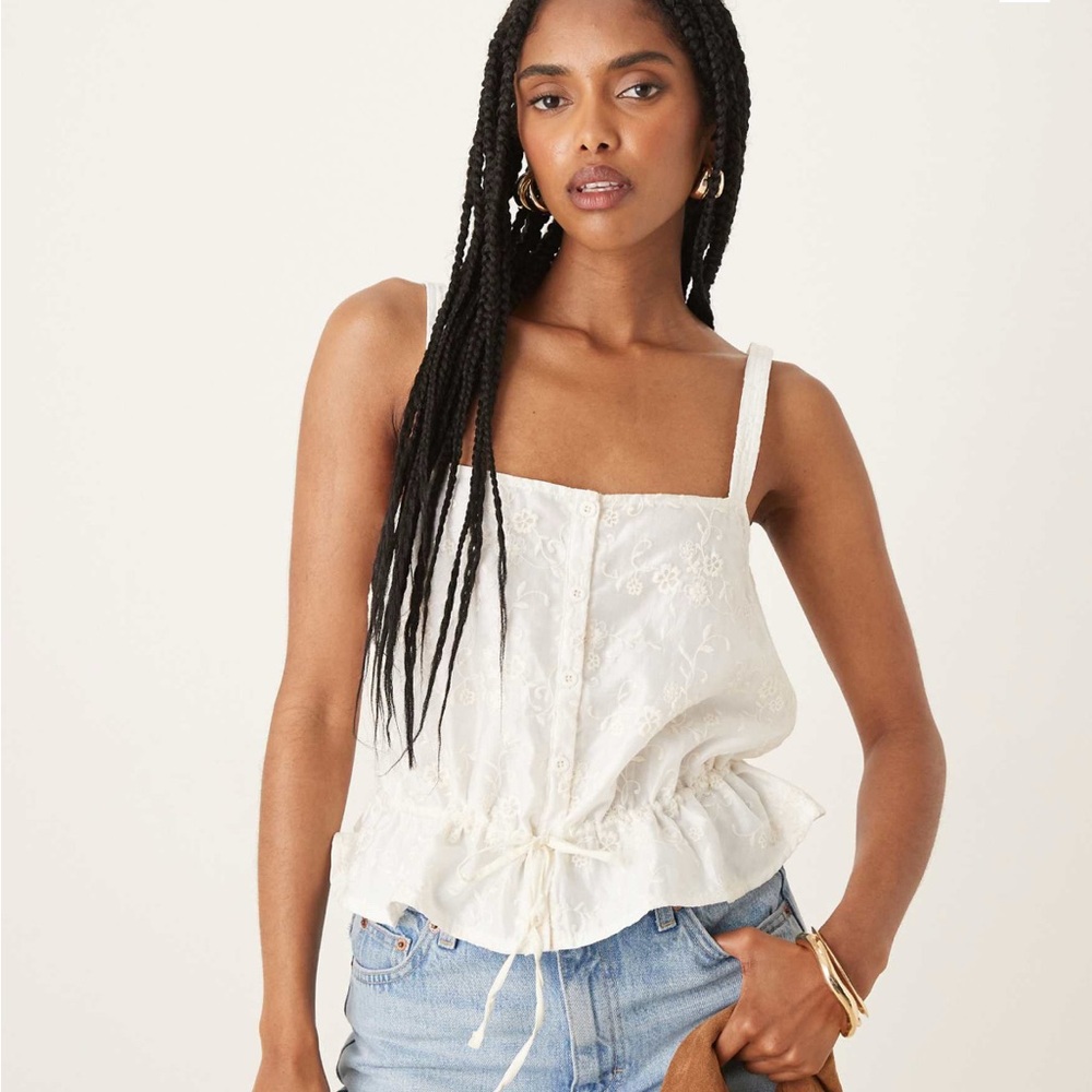 NWT Motel Zaruku Flocked Floral Cami Top